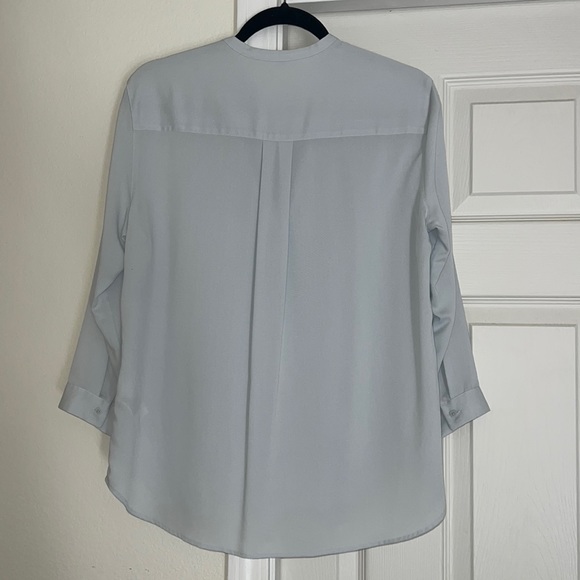 Uniqlo Stand Collar 3/4 Sleeve Blouse - Picture 2 of 3